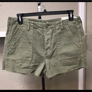American Eagle Outfitters Green High Waist Shorts